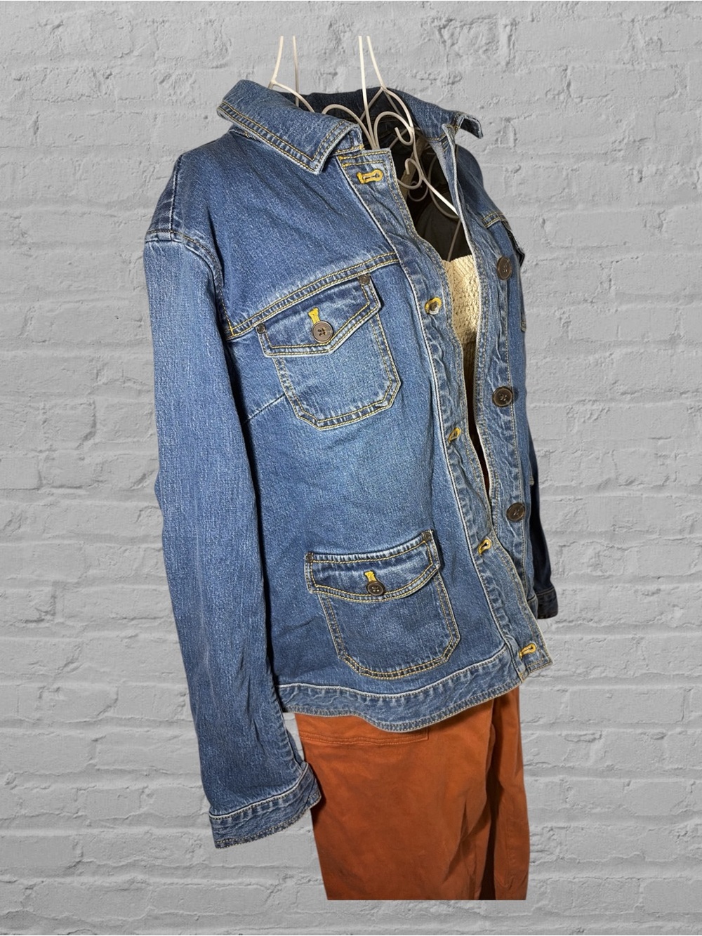 Talbots Classic Blue Denim Jacket with Patch Pockets - Picture 4 of 7
